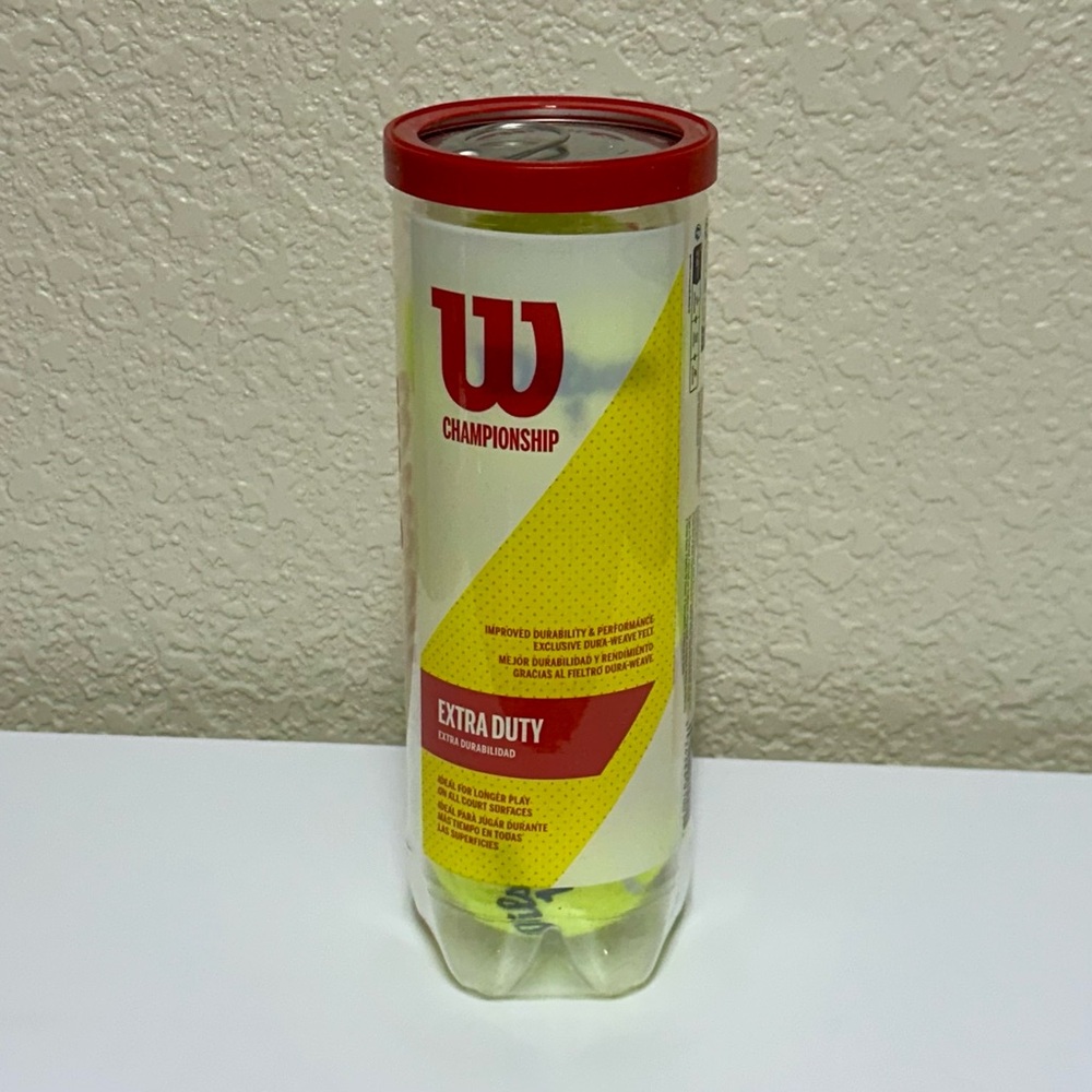 NEW Wilson Championship Extra Duty Tennis Ball Can Set of 3 Balls